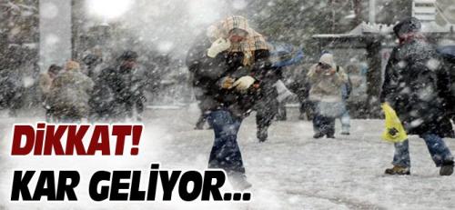 Meteoroloji' de uyar: Dikkat Kar Geliyor 