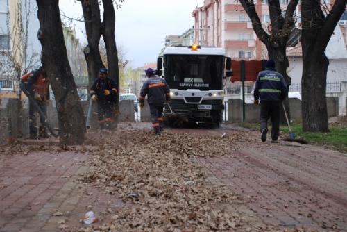 Karatayda Dklen Sonbahar Yapraklar Temizleniyor 