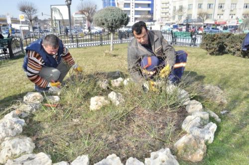 Karatayda Yeil Alanlar Bahara Hazrlanyor 